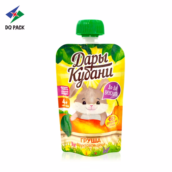 Dq Pack Vendita calda 90g Borsa per imballaggio per alimenti per bambini Custodia per beccuccio Ruassia Custodia per imballaggio alimentare