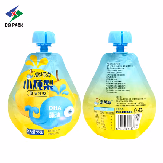 Sacchetti per imballaggio per crema solare Custodia trasparente riutilizzabile in plastica per bevande con beccuccio