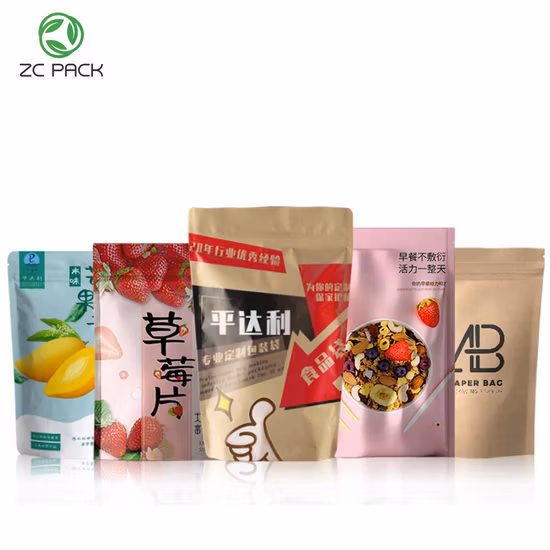 Stampa personalizzata flessibile riciclabile Mylar Ziplock Pet Dog Cat Snacks Trattare alimenti Laminato in plastica Alimenti per bambini Caramelle Caffè Imballaggio Stand up Pouch