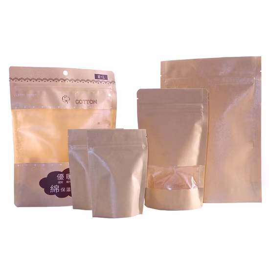 Dq Pack Custodia stand up in plastica riciclabile con chiusura a zip, a prova di odore, con cerniera per noci in polvere di albume